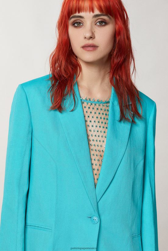 vestir mx Patrizia Pepe mujer chaqueta de novio agua verde 66024R208