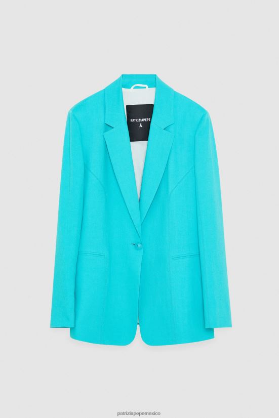 vestir mx Patrizia Pepe mujer chaqueta de novio agua verde 66024R208