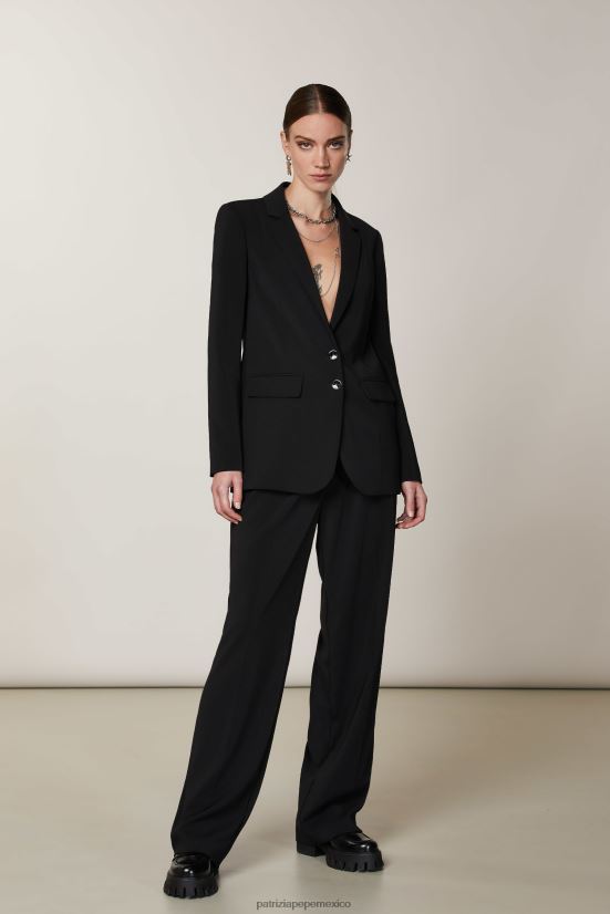 vestir mx Patrizia Pepe mujer chaqueta de novio esencial Nerón 66024R575