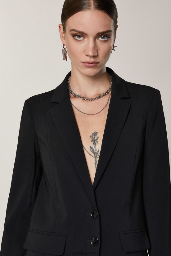 vestir mx Patrizia Pepe mujer chaqueta de novio esencial Nerón 66024R575