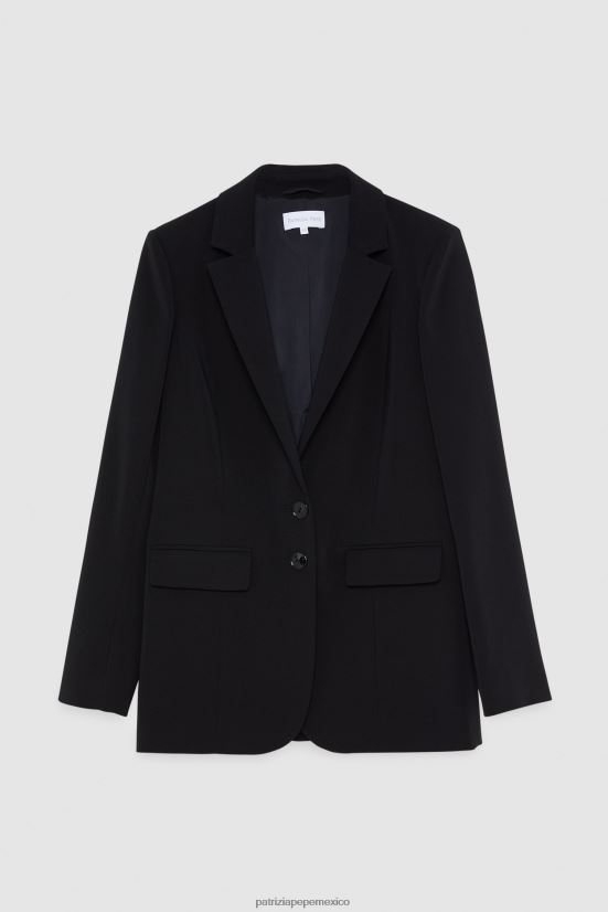 vestir mx Patrizia Pepe mujer chaqueta de novio esencial Nerón 66024R575