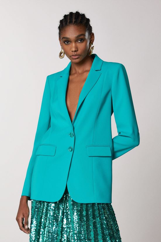 vestir mx Patrizia Pepe mujer chaqueta de novio esencial ilusión verde 66024R408