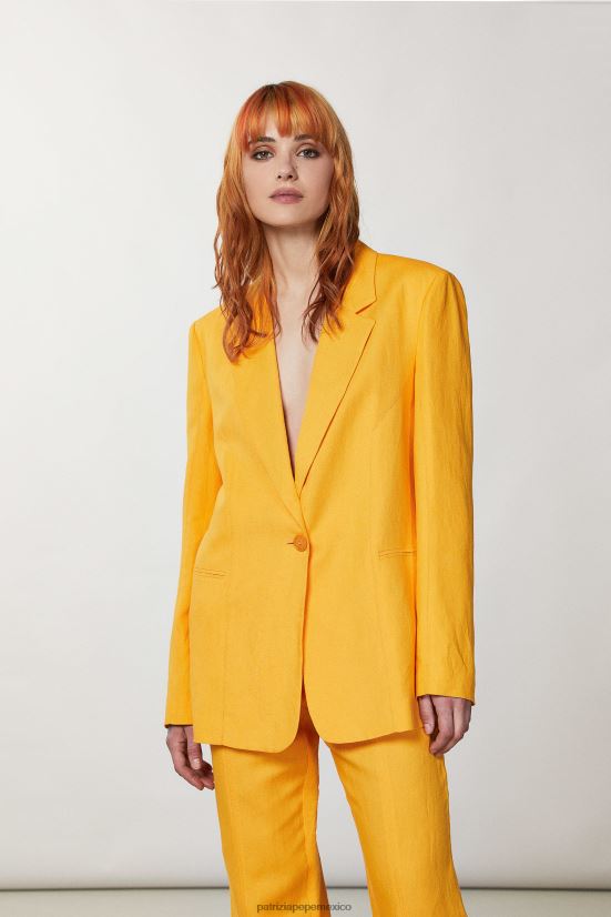 vestir mx Patrizia Pepe mujer chaqueta de novio naranja jugosa 66024R216