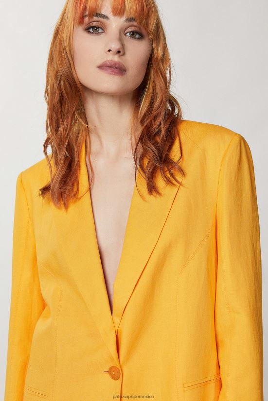 vestir mx Patrizia Pepe mujer chaqueta de novio naranja jugosa 66024R216