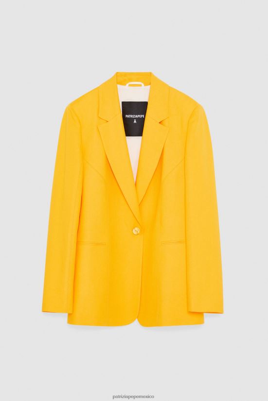 vestir mx Patrizia Pepe mujer chaqueta de novio naranja jugosa 66024R216