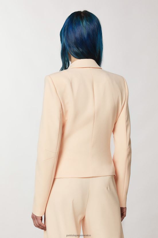 vestir mx Patrizia Pepe mujer chaqueta esencial de crepé rubor astral 66024R76