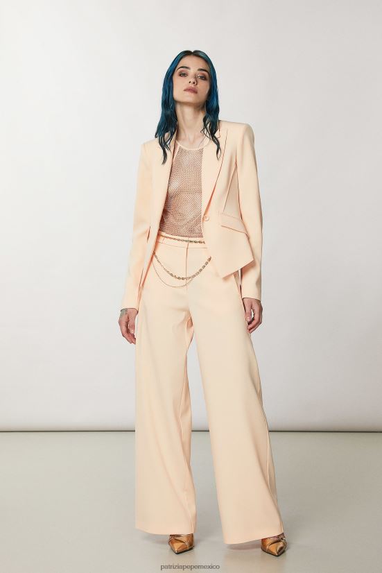 vestir mx Patrizia Pepe mujer chaqueta esencial de crepé rubor astral 66024R76