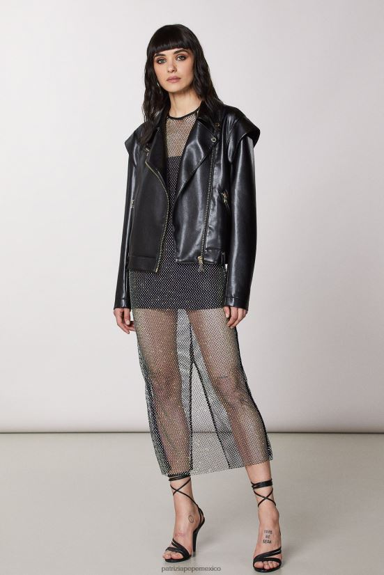 vestir mx Patrizia Pepe mujer chaqueta estilo motociclista Nerón 66024R447