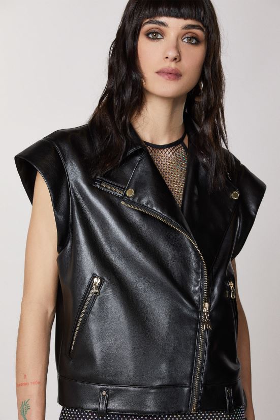 vestir mx Patrizia Pepe mujer chaqueta estilo motociclista Nerón 66024R447