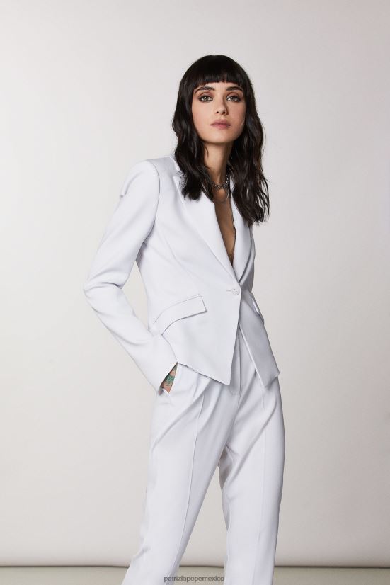 vestir mx Patrizia Pepe mujer chaqueta femenina esencial gris lila 66024R380