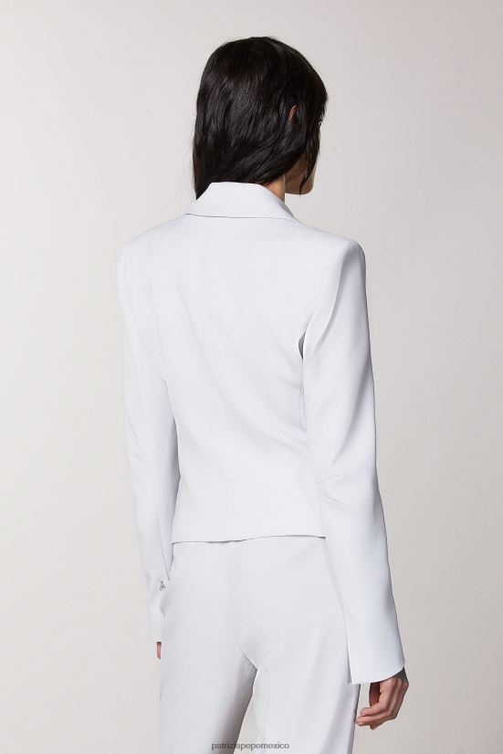 vestir mx Patrizia Pepe mujer chaqueta femenina esencial gris lila 66024R380