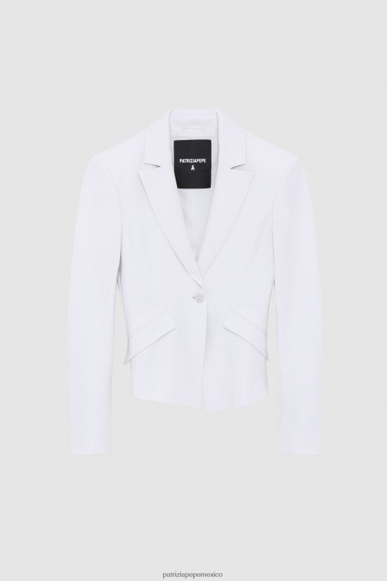 vestir mx Patrizia Pepe mujer chaqueta femenina esencial gris lila 66024R380