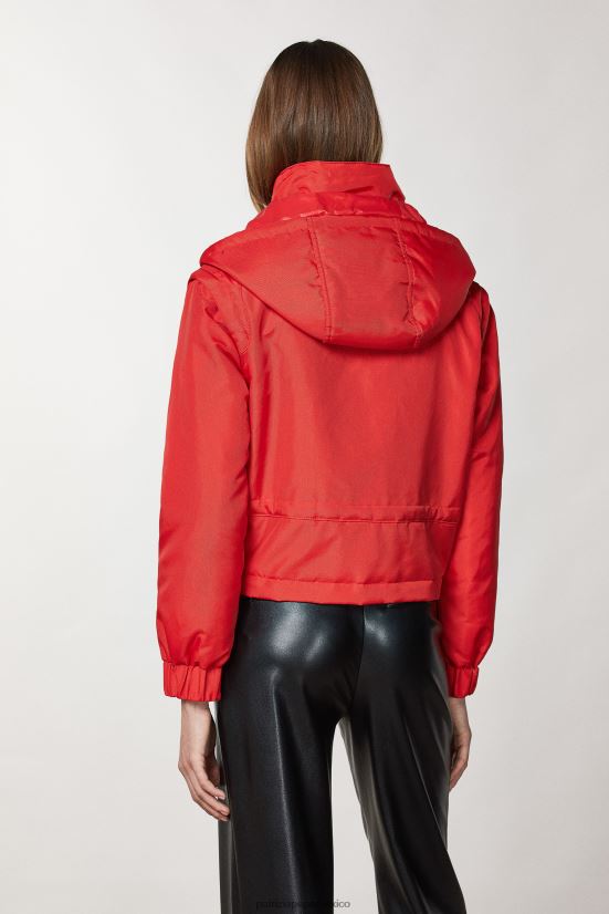 vestir mx Patrizia Pepe mujer chaqueta técnica de nailon rojo de carreras 66024R142