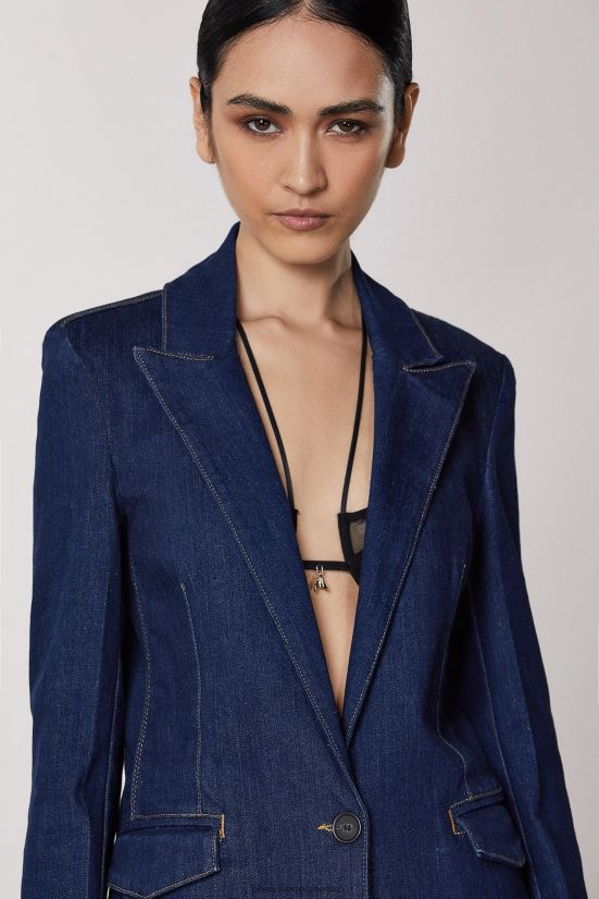 vestir mx Patrizia Pepe mujer chaqueta vaquera básica enjuague de mezclilla azul 66024R395