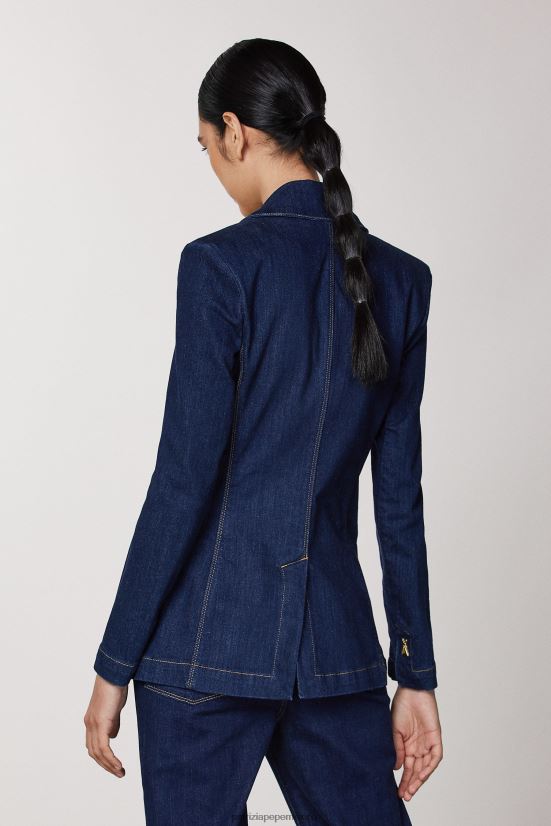 vestir mx Patrizia Pepe mujer chaqueta vaquera básica enjuague de mezclilla azul 66024R395