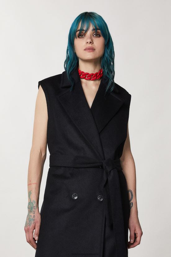 vestir mx Patrizia Pepe mujer chaleco sin mangas con doble botonadura Nerón 66024R159