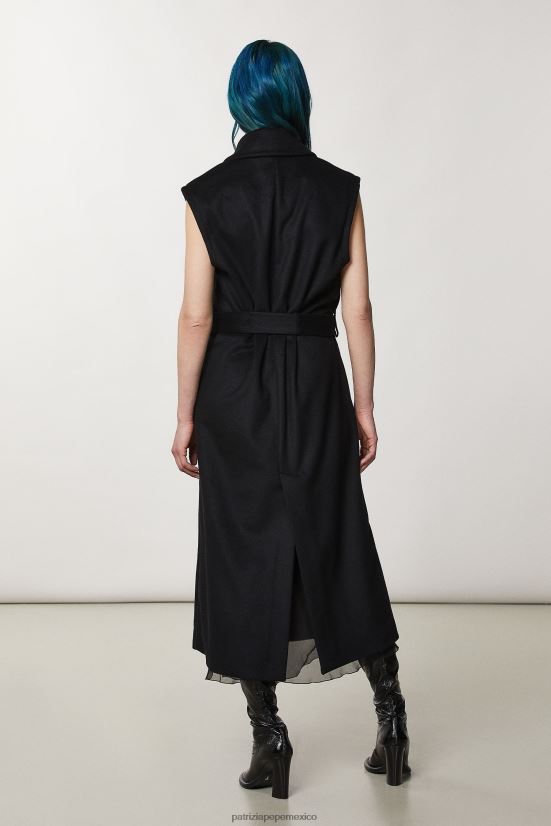 vestir mx Patrizia Pepe mujer chaleco sin mangas con doble botonadura Nerón 66024R159