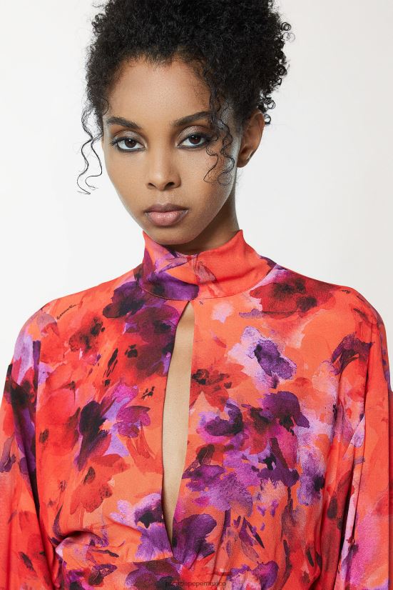 vestir mx Patrizia Pepe mujer blusa de crepé impresión por infrarrojos 66024R641