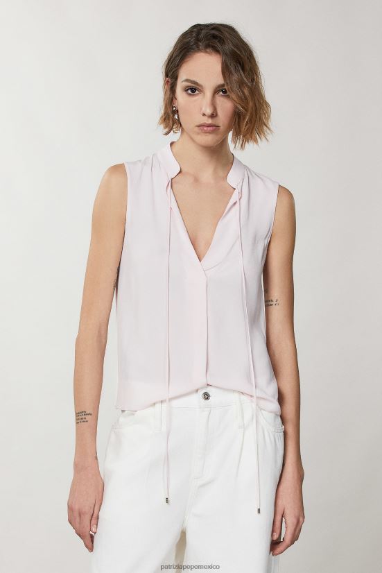 vestir mx Patrizia Pepe mujer camisa sin mangas desnudo rosado 66024R368