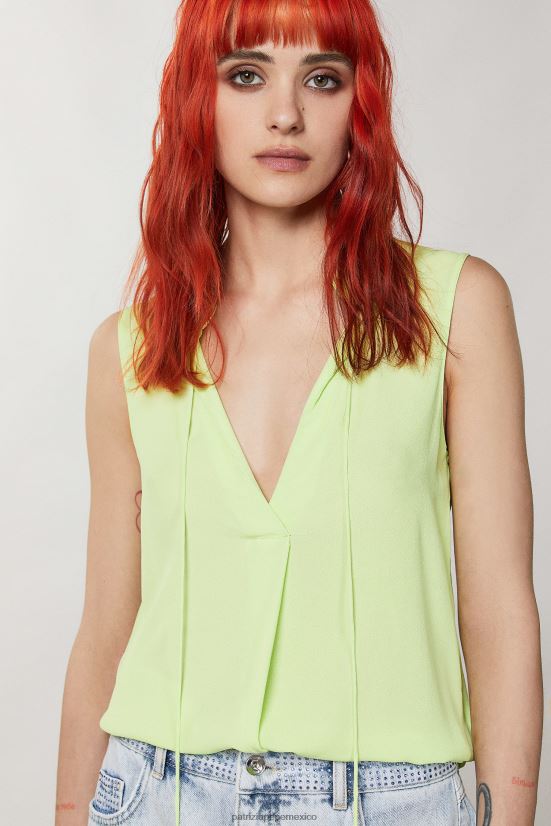 vestir mx Patrizia Pepe mujer camisa sin mangas lima de verano 66024R333