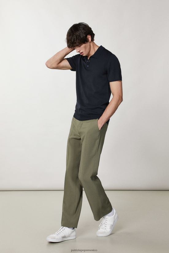 vestir mx Patrizia Pepe hombres polo de manga corta Marina Real 66024R1013