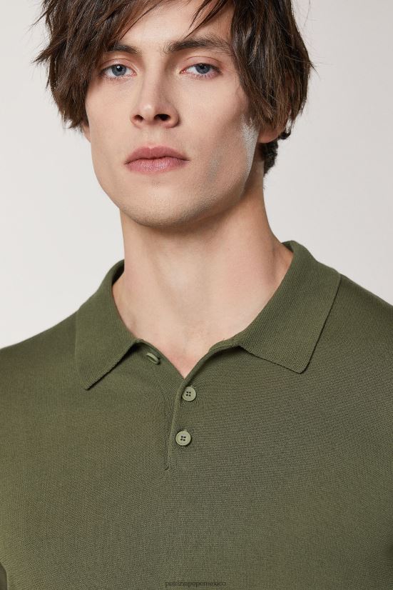 vestir mx Patrizia Pepe hombres polo de manga corta oliva capuleto 66024R1006
