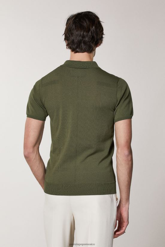 vestir mx Patrizia Pepe hombres polo de manga corta oliva capuleto 66024R1006