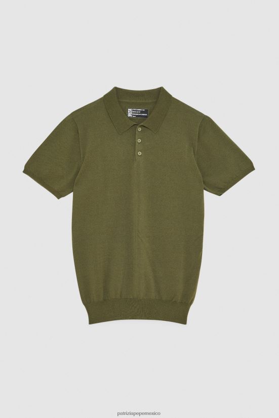 vestir mx Patrizia Pepe hombres polo de manga corta oliva capuleto 66024R1006