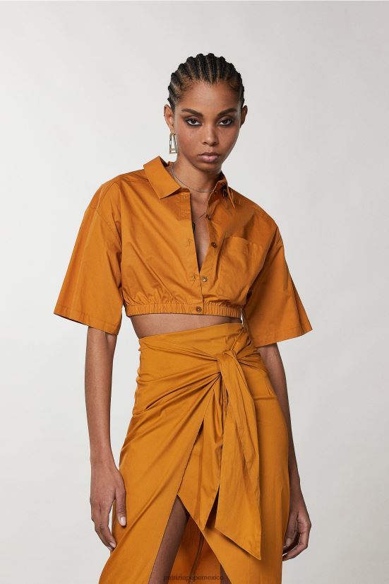 vestir mx Patrizia Pepe mujer camisa corta caramelo de verano 66024R220