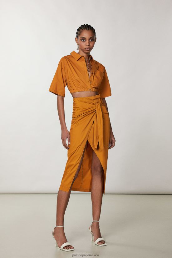 vestir mx Patrizia Pepe mujer camisa corta caramelo de verano 66024R220