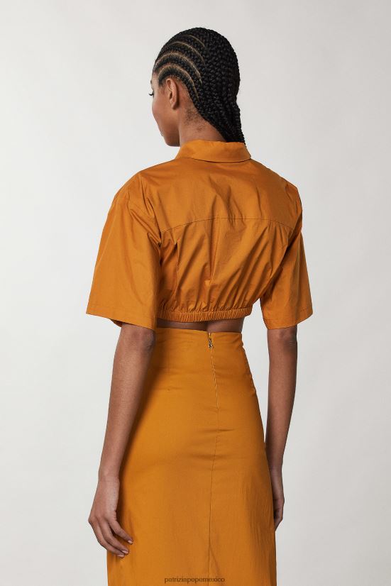vestir mx Patrizia Pepe mujer camisa corta caramelo de verano 66024R220