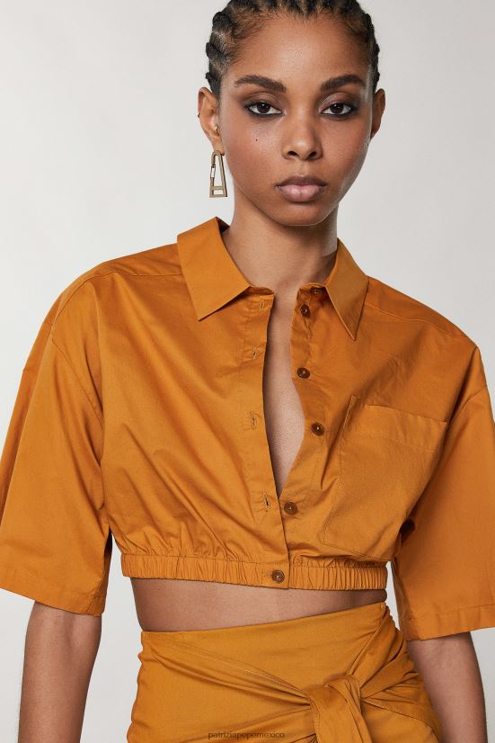 vestir mx Patrizia Pepe mujer camisa corta caramelo de verano 66024R220