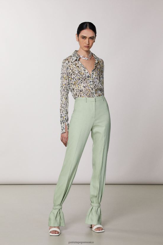 vestir mx Patrizia Pepe mujer camisa de lúrex estampado de camu abstracto 66024R618