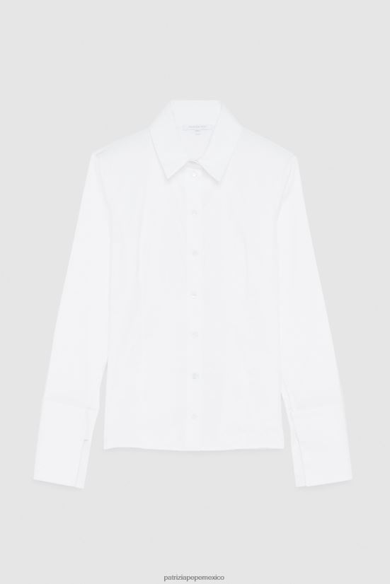 vestir mx Patrizia Pepe mujer camisa de manga larga otico blanco 66024R596