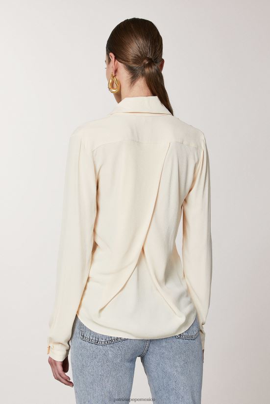 vestir mx Patrizia Pepe mujer camisa viscosa beige pálido 66024R422