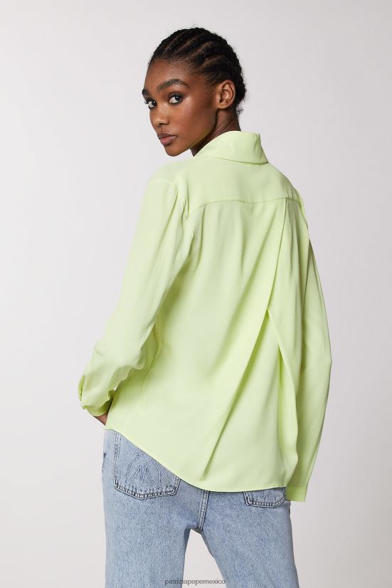 vestir mx Patrizia Pepe mujer camisa viscosa lima soleada 66024R418