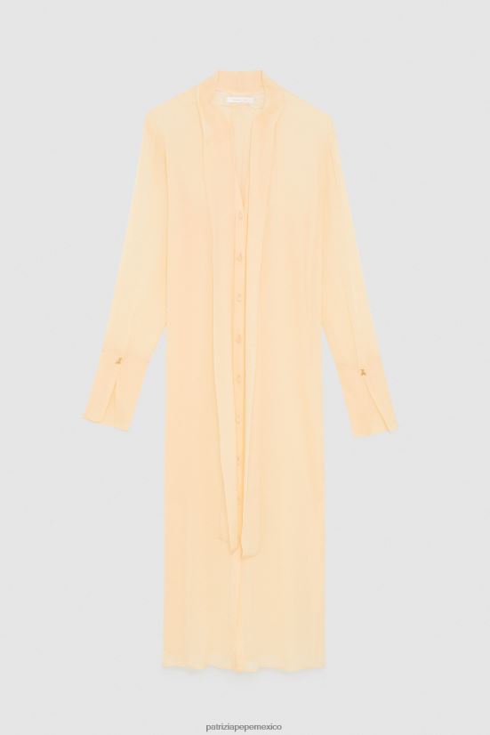 vestir mx Patrizia Pepe mujer vestido camisero de viscosa rubor astral 66024R81