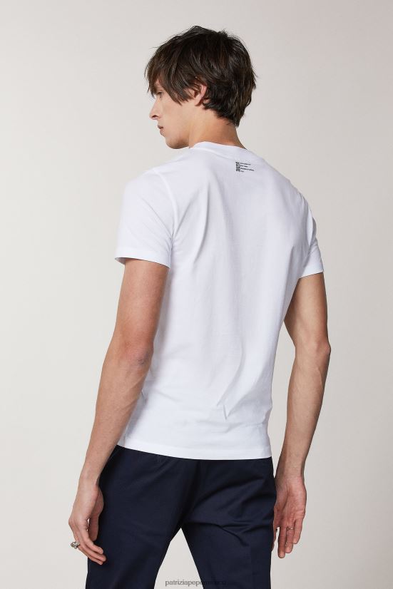 vestir mx Patrizia Pepe hombres camiseta estampada de manga corta vacaciones blancas 66024R1024