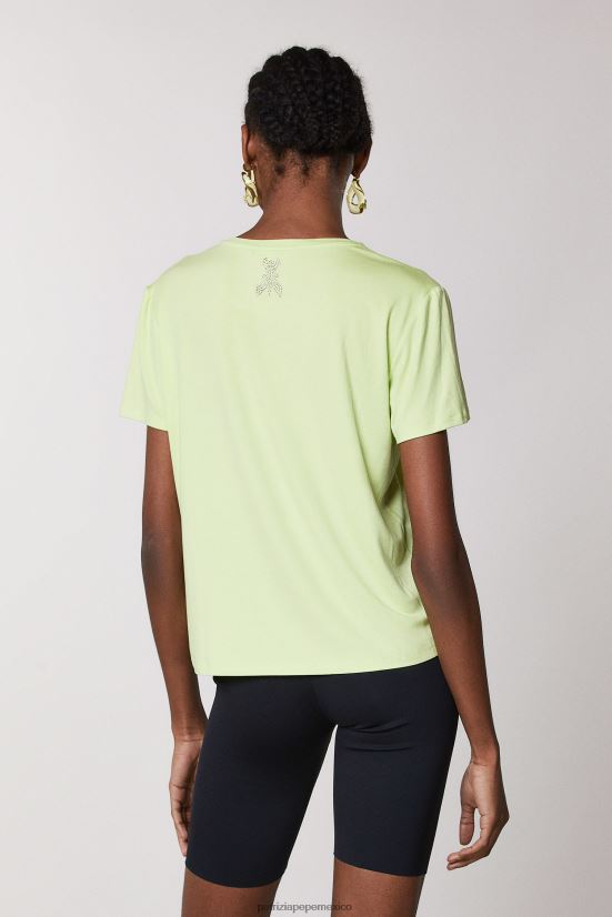 vestir mx Patrizia Pepe mujer camiseta con diamantes de imitación lima soleada 66024R456