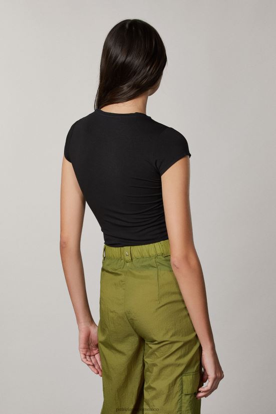 vestir mx Patrizia Pepe mujer camiseta elástica esencial Nerón 66024R685