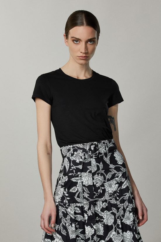 vestir mx Patrizia Pepe mujer camiseta elástica esencial mosca negra 66024R684