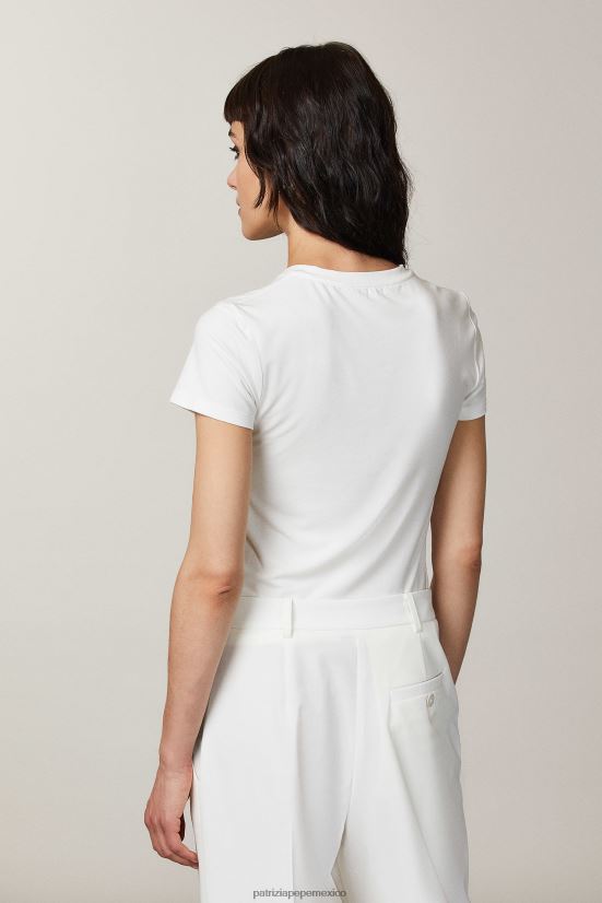 vestir mx Patrizia Pepe mujer camiseta esencial blanco 66024R573