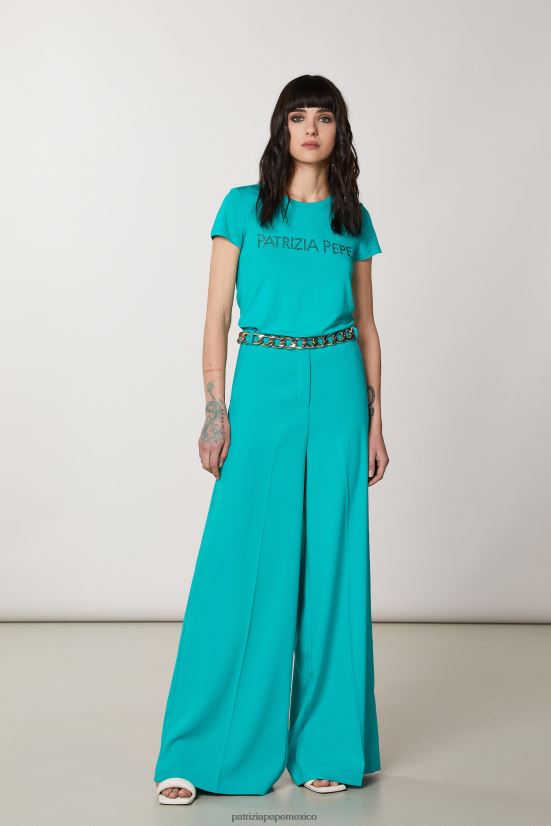 vestir mx Patrizia Pepe mujer camiseta esencial ilusión verde 66024R410