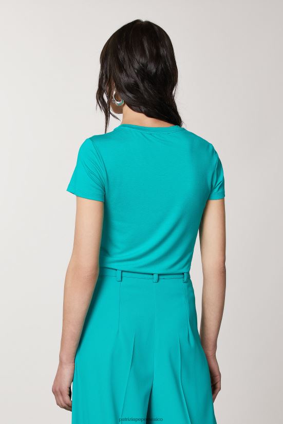 vestir mx Patrizia Pepe mujer camiseta esencial ilusión verde 66024R410