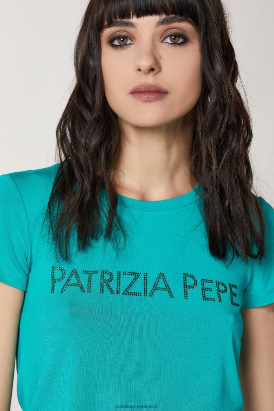 vestir mx Patrizia Pepe mujer camiseta esencial ilusión verde 66024R410