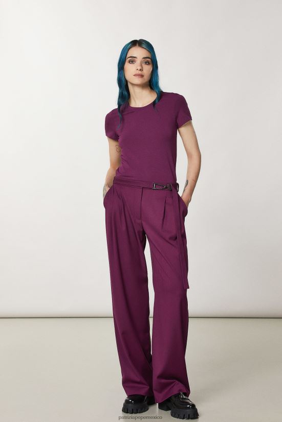 vestir mx Patrizia Pepe mujer camiseta esencial mosca violeta futurista 66024R44