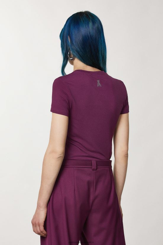 vestir mx Patrizia Pepe mujer camiseta esencial mosca violeta futurista 66024R44