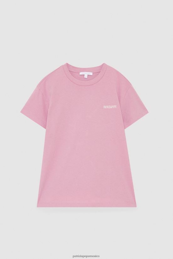 vestir mx Patrizia Pepe mujer camiseta estampada malva lavado 66024R225