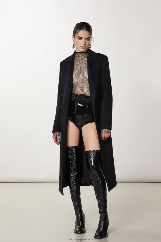 vestir mx Patrizia Pepe mujer body de malla con strass Nerón 66024R709