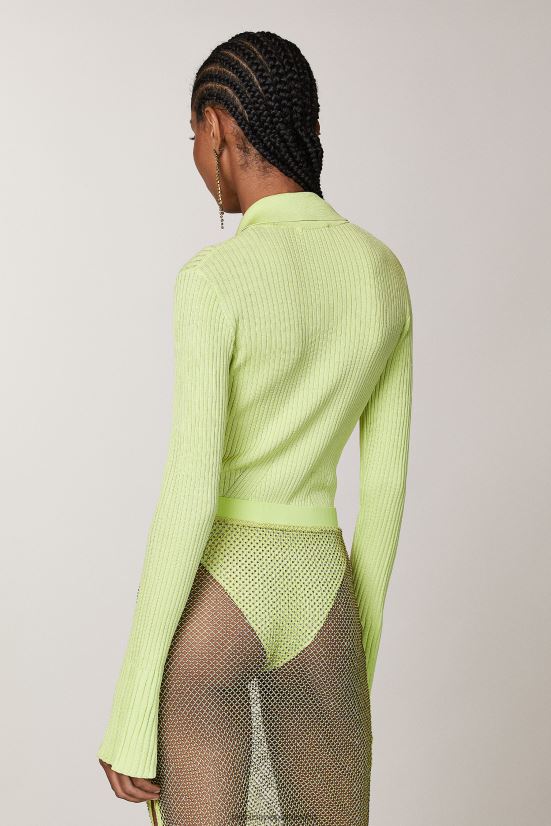 vestir mx Patrizia Pepe mujer body de punto de canalé lima soleada 66024R415